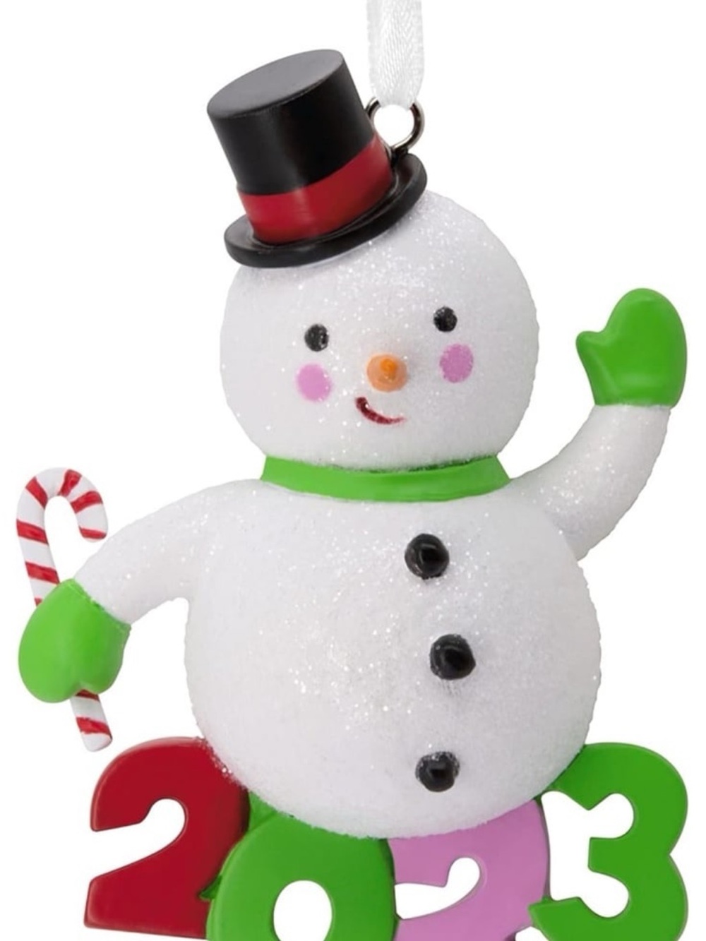 Hallmark 2023 Snowman/Candy Cane Collectible ornament, NIB